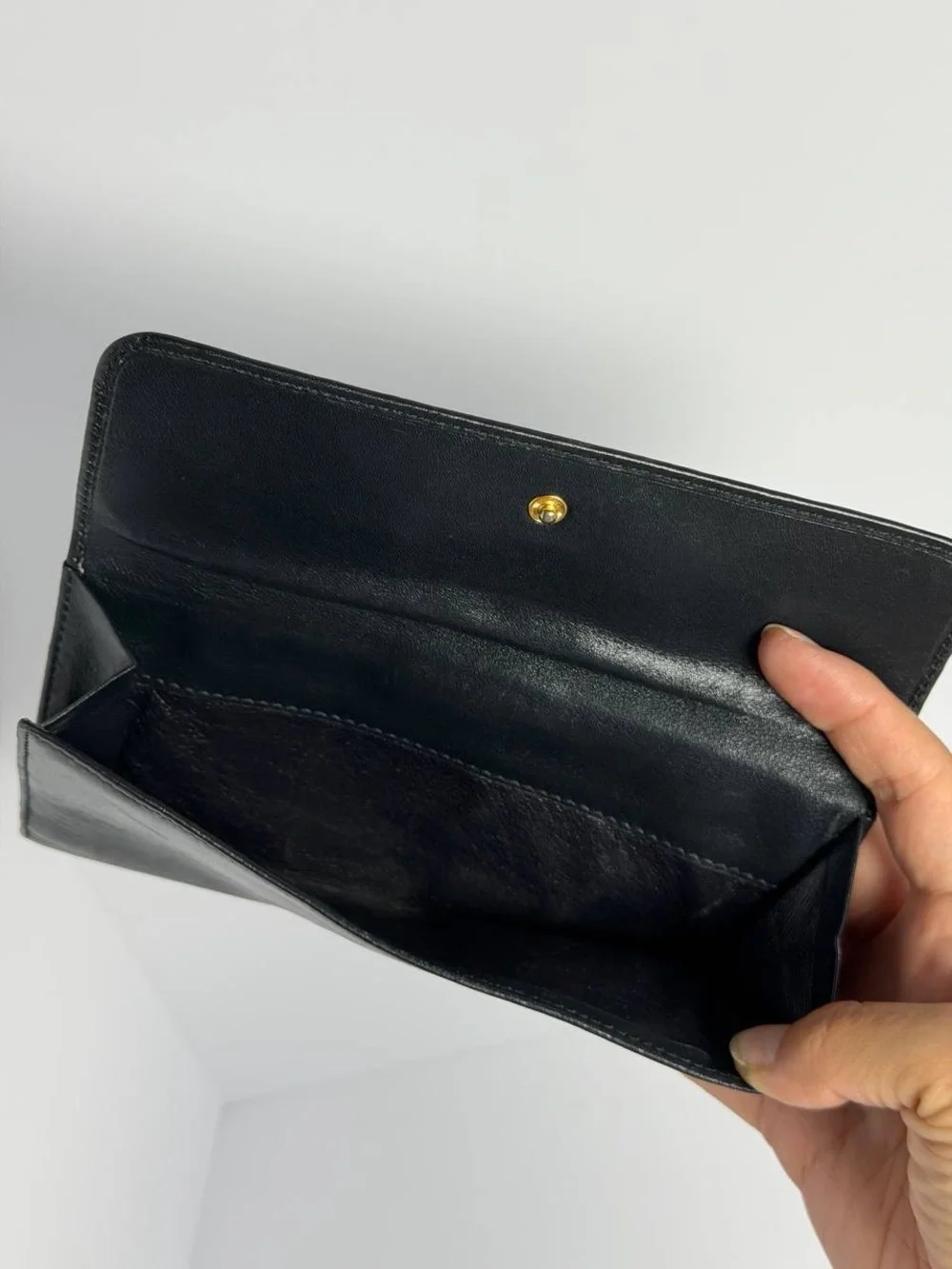 Vintage Gucci Bamboo Detail Black Smooth Leather Long Wallet - Picture 13 of 16